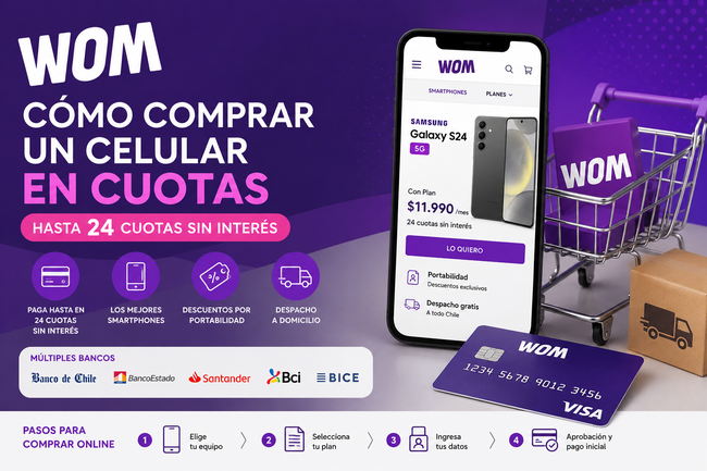 Cómo comprar un celular en cuotas con WOM Chile